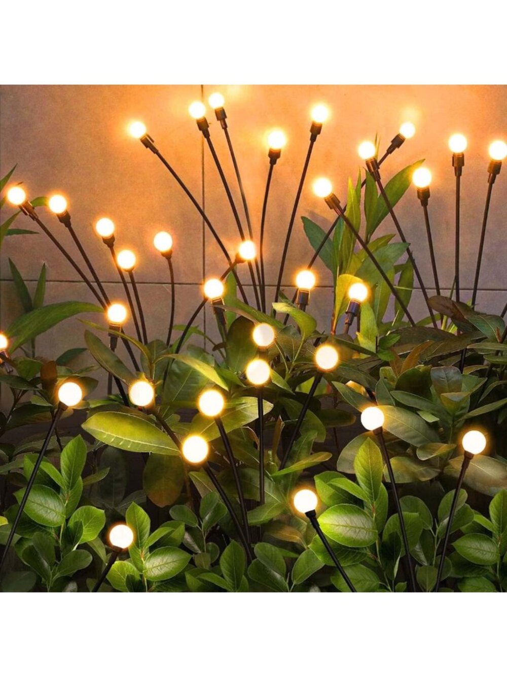 4 Pack Solar Garden Lights - 32 LEDs Firefly Decor for Outdoor Lighting